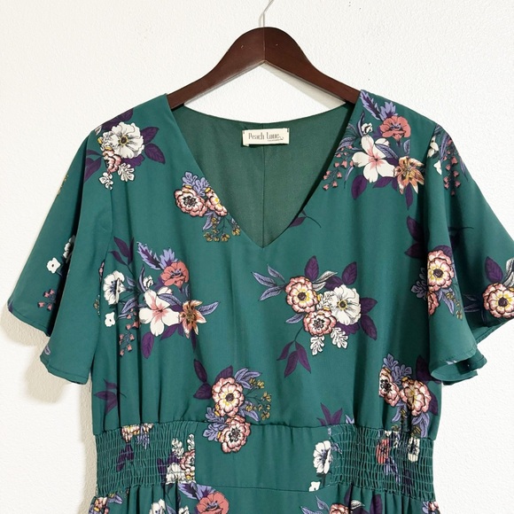 ModCloth Peach Love Through and Through Floral Midi Dress - Picture 5 of 14